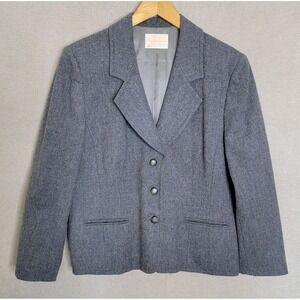 Pendleton Womens Jacket Vtg 100% Virgin Wool Blazer Size 12 Academia 3 Button
